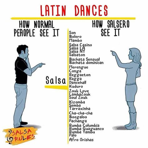 lol they be killing me when they hear merengue music and then say "oooooo lets go salsaaaaaaaaa" and do side to side hip action motion lol Latin Dancing Quotes, Salsa Dancing Steps, Merengue Dance, Mambo Dance, Cuban Salsa, Dance Meme, Dance Vector, Salsa Dancer, Western Dance