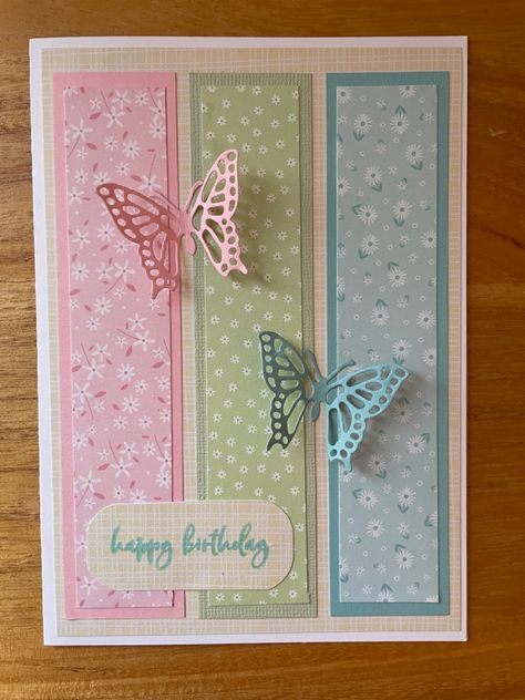 Handmade Butterfly Card Ideas, Birthday Cards Diy Butterfly, Handmade Cards Butterfly, Cards With Butterflies And Flowers, Butterfly Birthday Card Ideas, Cards With Butterflies, Birthday Cards Butterfly, Handmade Greeting Card Designs, Butterfly Birthday Cards