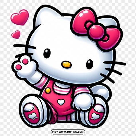 Hello Kitty Svg Free, Hello Kitty Png Transparent, Hello Kitty Waving, Hello Kitty Png, Kitty Png, Kawaii Hello Kitty, Hearts Png, Hello Kitty Images, Kitty Cartoon