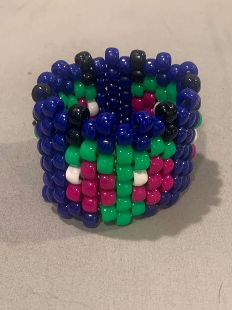 Gir Kandi Cuff, Gir Kandi, Alien Kandi, Kandi Inspo, Kandi Kid, Candy Bracelet, Kandi Ideas, Kandi Cuff, Kandi Patterns