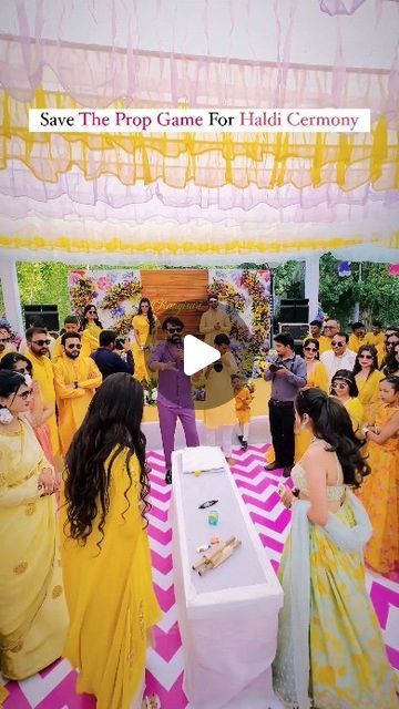 Rivaaz Events- A unit of Parshwanath Tent House on Instagram: "Fun games for haldi!!
Save for later💛
.
.
.
.
.
.
#RivaazEvents #WeddingDecor #Candidmoments #Theme #Aesthetic #PreWeddingCaptures #BeautifulDestinations #FoodPhotography #LightDecoration #DestinationWedding #ReelsInstagram #HaldiDecoration #WeddingDress #WeddingPhotography #Fireworks #UdaipurWedding #Cinematography #BeautifulWeddings #HaldiCeremony #Varmaala #WeddingInspiration #ShortFilms #ReelItFeelIt #BrideGroom #UdaipurDestinationWedding #WeddingIdeas #Udaipur #FlowerDecoration #WeddingsInUdaipur #ThemeDecoration" Haldi Fun Activities, Haldi Ceremony Fun Ideas, Couple Haldi Decoration Ideas, Indian Engagement Ideas Fun, Haldi Ceremony Activities, Haldi Activities, Games For Mehendi Function, Mehendi Games Ideas, Haldi Ceremony Games