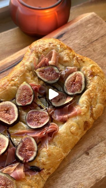 Skyler Bouchard Oppenheim on Instagram: "This baked Brie and balsamic fig galette is stupidly easy and suchhhh a crowd pleaser !!! I didn’t have thyme but I would have added some fresh thyme on top at the end 🫶 all you need is 1 sheet puff pastry, 1 8 oz wheel of Brie, fresh black figs, prosciutto and balsamic glaze. #crowdpleaser #fallrecipes #appetizers #easyfancy #easyrecipes #dinnerparty" Fig Galette, Phyllo Recipes, Black Figs, Instagram Recipes, Holiday Dishes, Charcuterie And Cheese Board, Baked Brie, Lake Food, Balsamic Glaze