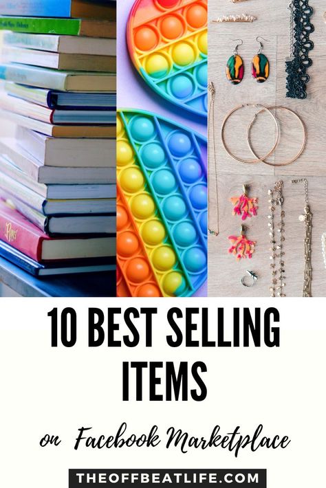 Here are 10 best selling items on Facebook Marketplace. #sellonline #onlinejob #remotework #wfh #onlineselling #facebookmarketplace Selling On Facebook Marketplace, How To Sell On Facebook Marketplace, Garage Sale Tips, Where To Sell, Craft Fair Displays, What To Sell, Making Extra Cash, This Little Piggy, Booth Display