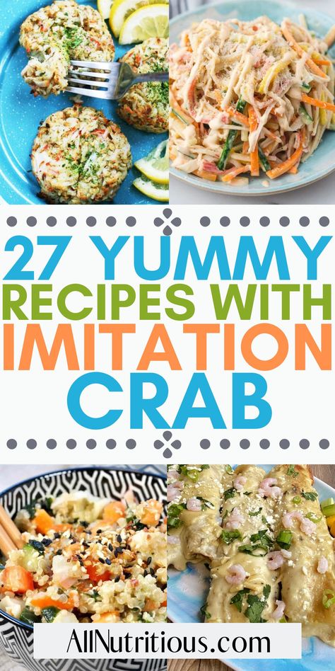 Crab Recipes Healthy, Immitation Crab Recipes, Crab Recipes Easy, Crab Salad Recipe, Crab Meat Recipes, Crab Dishes, Healthiest Seafood, Easy Seafood, Easy Seafood Recipes