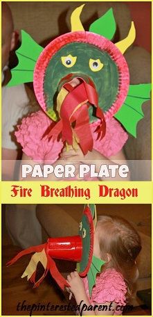 Paper Plate Fire Breathing Dragon Mask Dragon Mask Kids, Paper Bag Princess Costume, Art Toddlers, Dolphins Art, Nanny Diaries, Paper Bag Princess, Taco Twosday, Dragons Love Tacos, Dragon Mask