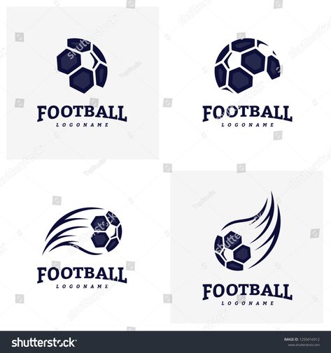 Set of Soccer Football Badge Logo Design Templates. Sport Team Identity Vector Illustration #Ad , #Ad, #Badge#Logo#Design#Set Logo Design Sports Ideas, Football Badge Design, Sport Logo Design Ideas, Football Logo Design Ideas, Soccer Logo Design Ideas, Team Logo Design Ideas, Football Logo Design Soccer Sports, Soccer Logo Design, Ball Logo Design