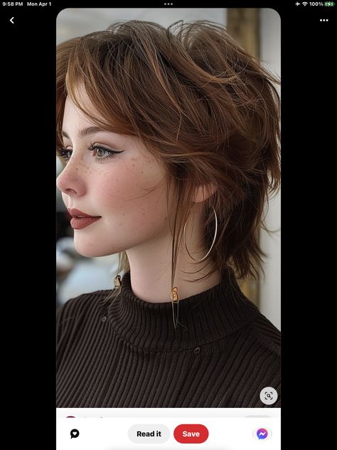 Messy Medium Haircut, Pixie For Thick Hair Round Face, Contemporary Hairstyles For Women, Pixie Light Brown Hair, 70s Shag Haircut Women, Cute Short Shag Haircuts, Edgy Haircuts For Fine Hair, Feathered Pixie Cut, Short Women's Haircut