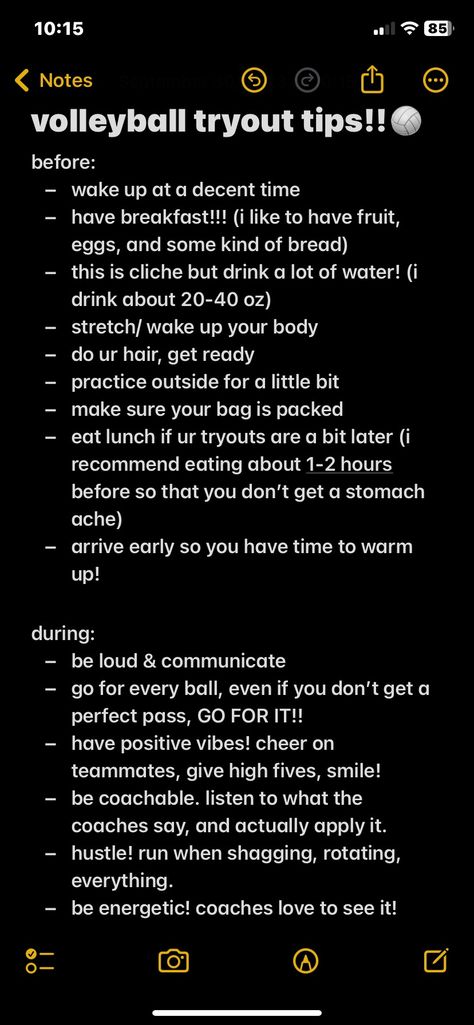 my tryouts are today! good luck to everyone trying out! volleyball tips, tryouts, volleyball What To Do Before Volleyball Tryouts, Volleyball Private Story Names, Things To Do Before Volleyball Tryouts, Good Volleyball Chants, How To Pepper In Volleyball, What To Do At Volleyball Tryouts, How To Properly Set A Volleyball, Volleyball Spike Tips, How To Make Volleyball Tryouts