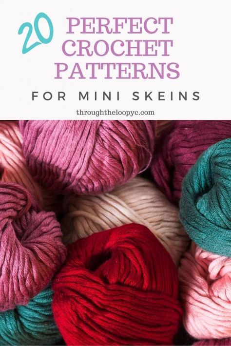 Perfect Crochet Patterns For Mini Skeins | Through The Loop Yarn Craft Mini Skein Projects, Free Heart Crochet Pattern, Crochet Lanyard, Yarn Crafts Crochet, Scrap Crochet, Octopus Crochet Pattern, Craft Crochet, Crochet Heart Pattern, Stash Buster