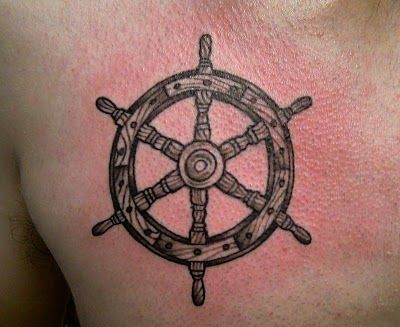 Helm Tattoo, Ship Wheel Tattoo, Marine Tattoos, Black Lotus Tattoo, Wheel Tattoo, Boat Wheel, Compass Tattoo Design, Anchor Tattoos, Nautical Tattoo