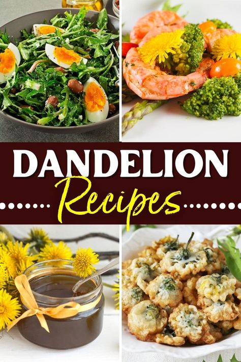 Between the vitamins, folate, calcium, and potassium, these bright and easy dandelion recipes are as nutritious as they are delicious. Dandelion Soup Recipes, Dandelion Leaf Recipes, Dandelion Food, Vegan Bread Recipe, Unique Pizza, Dandelion Tea, Vegan Bread, Dandelion Recipes, Steak Dinner