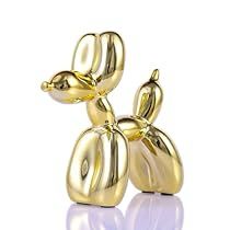 Gold Balloon Dog Decor, Preppy Room Stuff, White And Gold Room Aesthetic, Gold Room Aesthetic, Preppy Balloon Dog, Preppy Room Idea, Balloon Dog Decor, Cute Room Decorations, Gold Balloon Dog