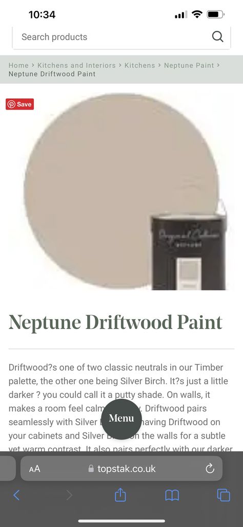 Neptune Driftwood Paint, Neptune Paint Colours, Neptune Driftwood, Paint Driftwood, Driftwood Paint, Painted Driftwood, Silver Birch, Paint Colours, Making Room