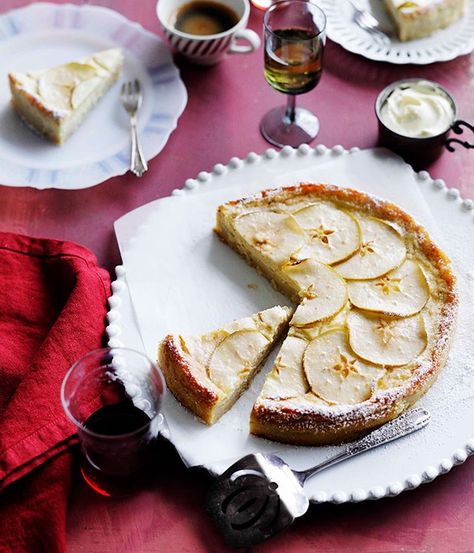 Apple and mascarpone torta - Gourmet Traveller Italian Cake Recipes, Recipes For Rhubarb, Australian Desserts, Espresso Cake, Torta Recipe, Afternoon Tea Cakes, Apple Desserts Easy, Italian Recipes Dessert, Italian Cake