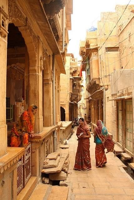 Street Scene| Jaisalmer, Rajasthan, India Aesthetic Location, Mysore Palace, Yoga Studio Design, Amazing India, Goa India, Pondicherry, Jaisalmer, Indian Architecture, We Are The World