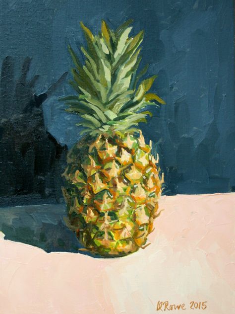 Pineapple Supersweet fruit still life painting Pineapple Oil Painting, Pineapple Still Life, Pineapple Painting Acrylics, Pinapple Art, Fruit Still Life, Kitchen Painting Art, Pineapple Pictures, Pineapple Drawing, Pineapple Painting