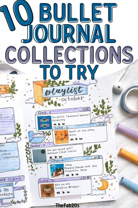 Check out these incrdible and creative bullet journal colelctionscllections to stay organized! Bujo #Bujo #BulletJournal #BulletJournalCollections Bujo Beginning Pages, Bujo Collections Ideas, Bujo Inspiration Layout, Bujo Yearly Spread, Bujo Layout Ideas, Bujo Collections, Bujo Pages, Bullet Journal Collections, Journal Hacks