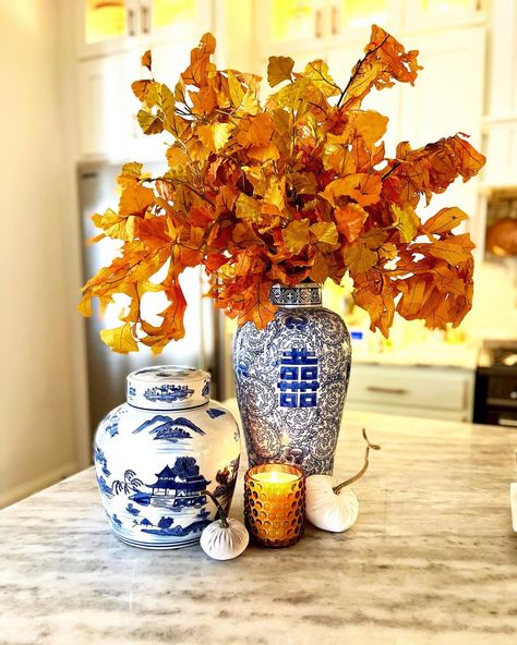 When do you all start decorating for fall? After Labor Day? When the weather gets cooler? The first day of Fall? It seems like each year it changes for me. This year I’m starting early and while I was getting my fall decor out I thought I would share a little inspo for you blue and white lovers out there. If you know me you know I love blue & white. This is my anchor and I add different colors to it. What is your favorite fall color? #seasons #september #falldecor #favorite #favoriteseason #h... Florida Thanksgiving, 2024 Holidays, Color Seasons, Decorating For Fall, Fall Table Centerpieces, First Day Of Fall, Fall Outdoor Decor, What Is Your Favorite, Fall Outdoor