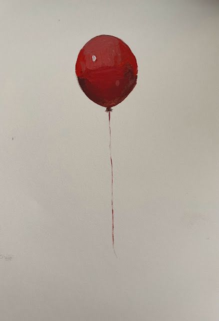 Balloon Oil Painting, Balloon Reference Drawing, Baloon Drawings Sketches, Balloon Art Paint, Balloon Reference, Balloon Sketch, Balloons Drawing, Balloon Drawing, Baloon Art