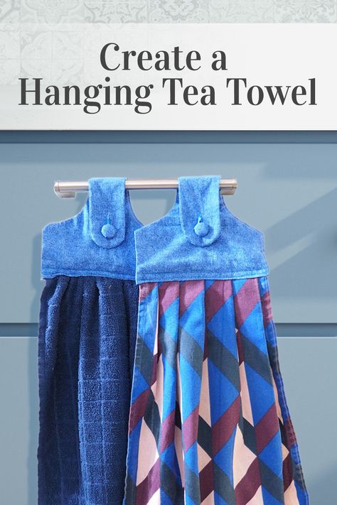 Sewing Tea Towels, Hanging Tea Towels Diy, Hanging Tea Towels Diy Free Pattern, Kitchen Towels Diy, Tea Towels Diy, Sewing To Sell, Towel Hanger, Hanging Towels, Towel Pattern