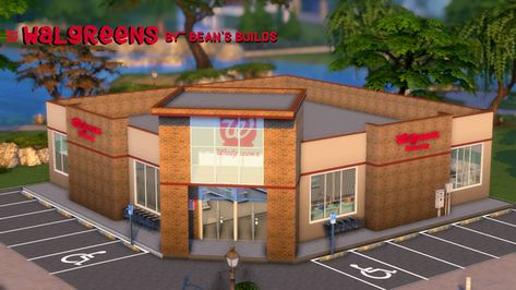 Walgreens | Bean's Builds no Patreon Sims 4 Jobs, The Sims 4 Lots, Cc Mods, Free Sims 4, The Sims 4 Packs, Sims 4 Game Mods, Sims 4 Body Mods, Sims 4 Expansions, Tumblr Sims 4