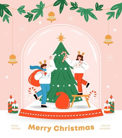 Christmas People, How To Draw Santa, Merry Christmas Background, Watercolor Christmas Tree, Merry Christmas Banner, Preppy Wallpaper, Christmas Banners, Merry Christmas Card, Christmas Scene