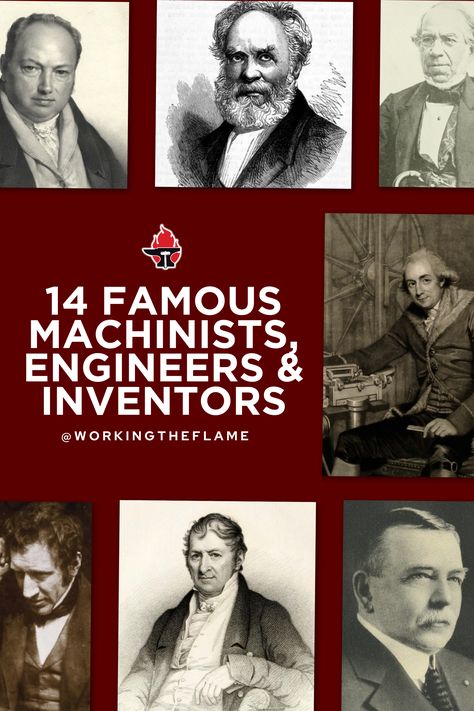 Unlock the ingenuity of the past with our collection of 14 famous machinists, engineers, and inventors! Explore the groundbreaking innovations, visionary designs, and enduring legacies of these iconic figures who revolutionized industry and technology. Perfect for engineering enthusiasts and those eager to celebrate the pioneers of progress.   #FamousMachinists #EngineeringLegends #Machines #Machinist #Engineer #Inventor #History #WorkingTheFlame Eli Whitney, Periodic Table Poster, Famous Inventors, Wright Brothers, Inventors, 20 Century, National Portrait Gallery, Famous Americans, Educational Apps