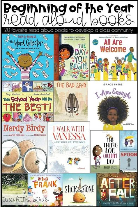 20 Favorite Back to School Read Aloud Books - Two Little Birds Elementary Books, First Days Of School, Beginning Of School Year, Elementary Library, First Day Of School Activities, Third Grade Classroom, Read Aloud Books, 4th Grade Reading, 3rd Grade Reading