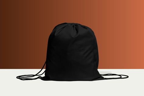 Gym Sack, Bag Mockup, Black Backpack, Drawstring Bag, Black Fashion, Mockup, Backpacks, Gym