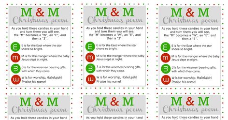 Christmas M&ms, Blessing Poem, Popcorn Wrappers, Free Christmas Tags, Candlelight Service, Christmas Poem, Big Christmas Tree, Awesome Elf On The Shelf Ideas