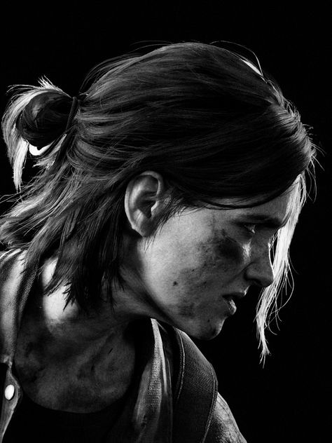 Ellie Williams Black And White, Ellie The Last Of Us, Gaming Girl, Edge Of The Universe, Joel And Ellie, William Black, The Last Of Us2, Portrait Drawings, Ellie Williams