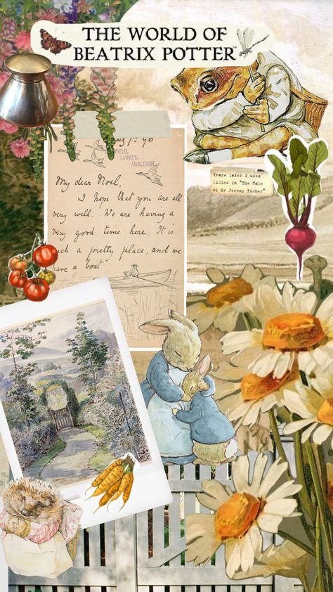 Vintage Beatrix Potter, Beatrix Potter Wallpaper, Beatrix Potter Aesthetic, Beatrix Potter Wallpaper Iphone, Beatrix Potter Aesthetic House, Peter Rabbit Phone Wallpaper, Beatrix Potter Illustrations Printable, Beatrix Potter Botanical Drawings, Cottagecore Animals