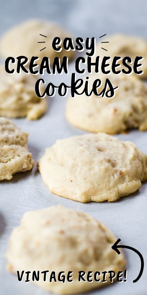 Recipes Using Cream Cheese, Cheese Cookies Recipe, Cream Cheese Cookie Recipe, Flavored Cream Cheeses, Homemade Cream Cheese, Cream Cheese Desserts, Walnut Cookies, Cheese Cookies, Cream Cheese Cookies