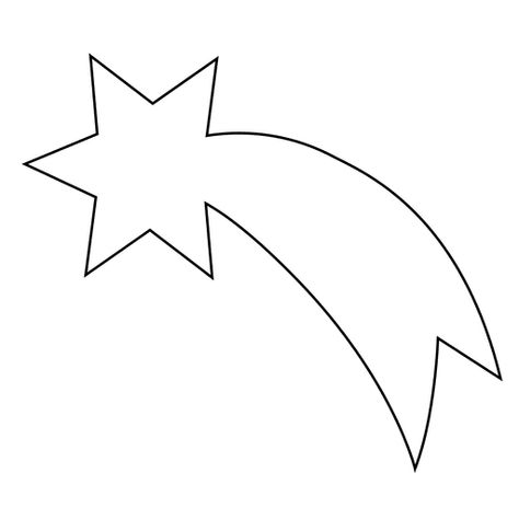 Falling star stroke icon 01 #AD , #AD, #SPONSORED, #star, #icon, #stroke, #Falling Spaceship Template, Christmas Applique Patterns, Christmas Ornament Template, Star Icon, Drawing Stars, Ornament Template, Falling Star, Christmas Crafts To Make, Christmas Applique