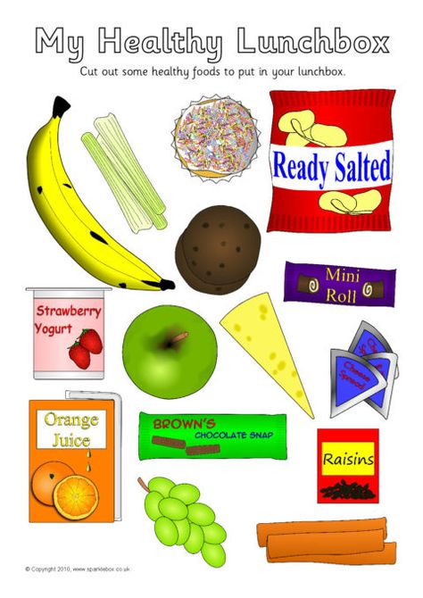 Healthy Eating Lunchbox Cut and Stick Activity (SB3294) - SparkleBox Food Activities For Preschool, Healthy Food Preschool, Preschool Healthy Eating, Healthy Eating Activities, Food Activities For Kids, Healthy Food Activities For Preschool, Healthy Food Activities, Apple Math, Citrus Cocktails