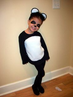 Panda Costume Diy, Diy Panda, Seussical Costumes, Panda Costume, Panda Costumes, Diy Girls, Diy Costumes Kids, Tutu Costumes, Pet Day