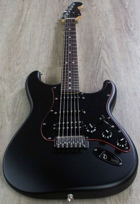 Fender Stratocaster GIST-1046 Guitar Black Guitar Tattoos, Ovation Guitar, Black Electric Guitar, Electric Guitar For Sale, Fender Strat, Guitar Obsession, Stratocaster Guitar, Cheap Guitars, Cool Electric Guitars