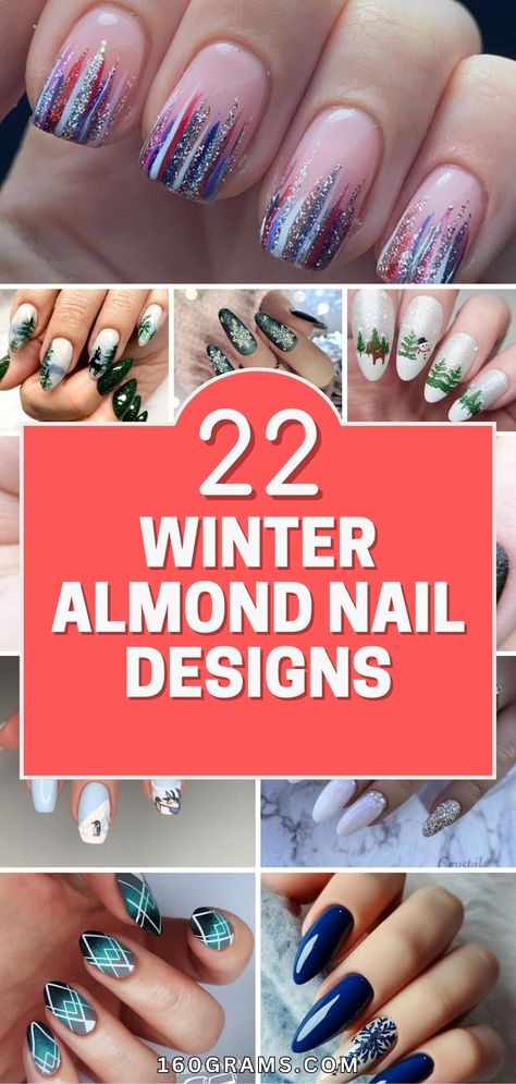 Save this pin for stunning almond nail designs perfect for winter! Channel your inner Snow Queen with these elegant and chic nail art ideas. Don't miss out on these trendy winter looks! #WinterNails #AlmondNails #SnowQueenInspiration #NailArtFashion Nails For Winter Wedding, Trendy Winter Nail Designs, Gel Nail Winter Designs, Nail Art Designs Winter, Winter Nails Art, Almond Nail Designs, Winter Nail Art Designs, Snow Nails, Chic Nail Art