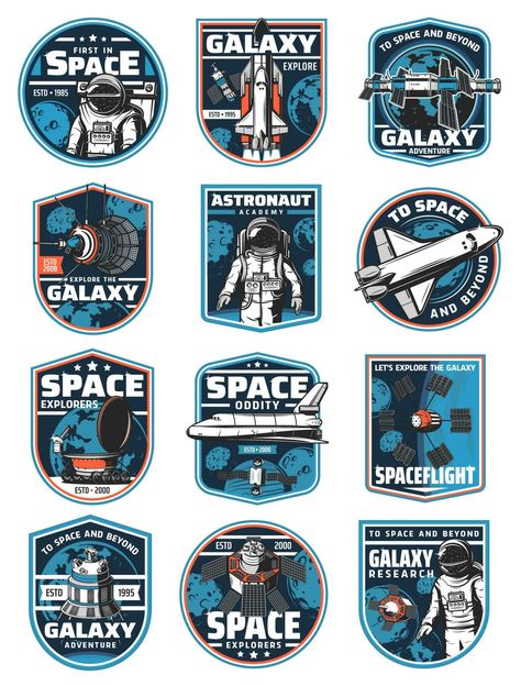 Space Colonization, Rockets Logo, Space Icons, Sublimation Ideas Projects Inspiration, Kids Shirts Boys, Nasa Logo, Korean Stickers, Space Galaxy, Vintage Space