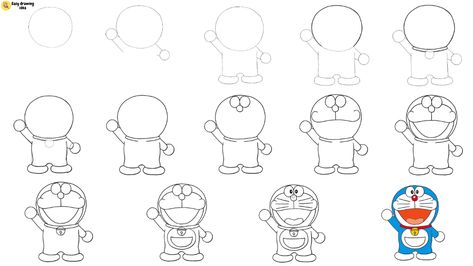 How to Draw Doraemon Step By Step How To Draw Doraemon, Cartoons Rangoli Design, Cartoons Rangoli, Character Web, Easy Disney Drawings, Learning To Draw, Japanese Manga, Unique Drawings, Drawing For Beginners