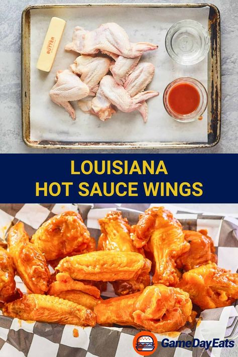 Louisiana Hot Sauce Wings have a special flavor of aged hot peppers and are sure to be a favorite. Get the easy recipe and find out how to make the best chicken wings with Louisiana hot sauce. Fried chicken wings tossed with a buttery hot wing sauce are great for an appetizer and to serve on game day. Hot Sauce For Wings, Hot Wing Sauce Recipe, Wing Recipes Fried, Hot Wing Sauce, Hot Sauce Chicken, The Best Chicken Wings, Wing Sauces, Best Chicken Wings, Chicken Wing Recipes Fried