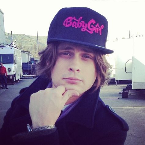 Pretty Boy looking studious in his Pink Baby Girl Hat Matthew Gubler, Matthew 3, Dr Spencer Reid, Crimal Minds, Shemar Moore, Matthew Gray, Matthew Gray Gubler