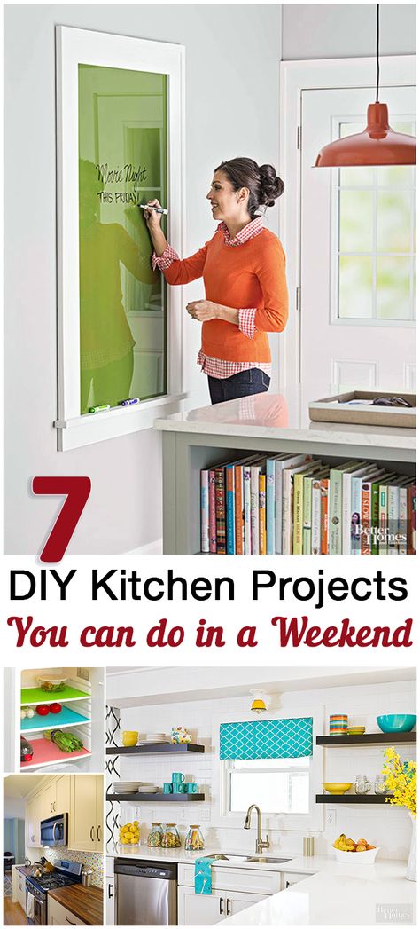 7 DIY Kitchen Projects You can do in a Weekend Diy Kitchen Projects, Deco Originale, Diy Interior, Kitchen Redo, Kitchen Projects, Updated Kitchen, Diy Bathroom, Diy Projects To Try, Diy Kitchen