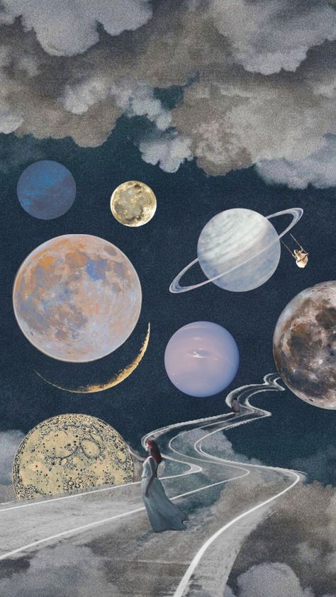 #heaven #planetaesthetic #planets Celestial Painting Ideas, Astro Paintings, Astro Journal, Planets Painting, Planets Aesthetic, Celestial Painting, Planets In The Sky, Hard Drawings, Planet Painting