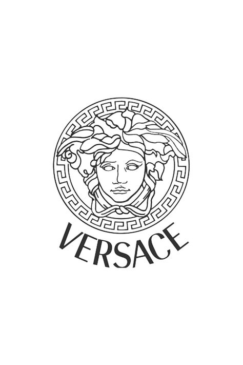 Versace. My favorite couture. Medusa is represented in modern day with this logo. Versace, Black And White, White, Black