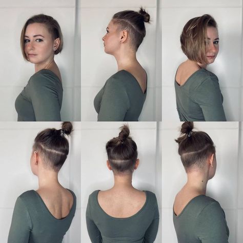 360 Undercut, Bob Undercut, Side Cut Hairstyles, Aline Bob, Undercut Bob, Nape Haircut, Nape Undercut, Bob Cuts, Undercut Hairstyles