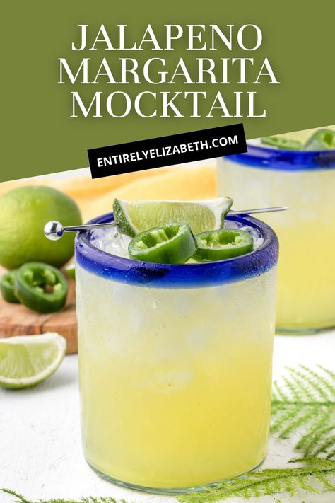 Jalapeno Simple Syrup Margarita, Jalapeno Lemonade Cocktails, Jalapeno Simple Syrup Recipe, Jalapeno Margarita Mocktail, Jalapeno Simple Syrup Cocktails, Jalapeño Simple Syrup, Spicy Mocktail Recipe, Jalapeno Mocktail, Spicy Margarita Mocktail