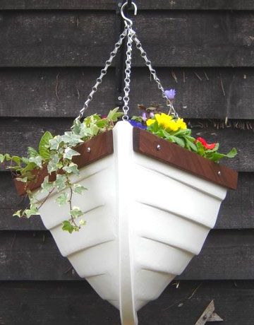 Nautical Basket Boat Planter, Tre Kunst, Boat Wall, Shore House, Lake Decor, Lake Cottage, Lake House Decor, Nautical Home, Beach Living