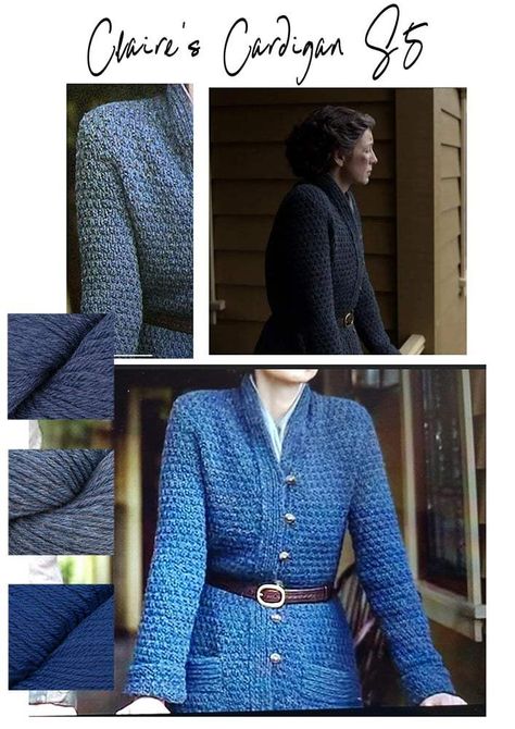 Make a replica of Claire's blue cardigan with this intermediate level knitting pattern using aran/worsted/10 ply yarn. Inspired by the cardigan from the Outlander Season 5 final episode - 'Never my love'. Outlander Knitting Patterns Free, Irish Moss Stitch, Outlander Patterns, Outlander Knitting Patterns, Baby Boy Knitting Patterns Free, Outlander Knitting, Outlander Costumes, Outlander Claire, Baby Boy Knitting Patterns