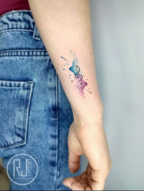 #tattoo, #tattoos, #inked, #tattooart, #tattooedwomen, #tattooedguys, #tattooinspiration, #tattooideas, #tattooworldwide, #tattoosociety, #InkLaughs, and #TattooFails​ Small Music Tattoos, Tattoo Design For Hand, Purple Tattoos, Cool Wrist Tattoos, Music Tattoo Designs, Muster Tattoos, Tatuaje A Color, Wrist Tattoos For Women, Small Hand Tattoos